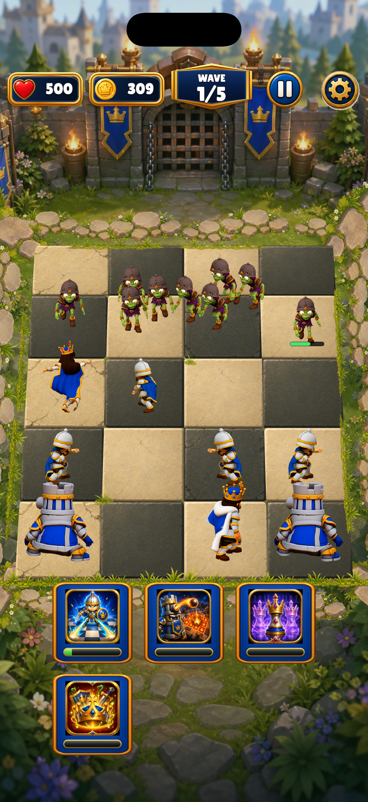 Chess Defence tactical battle gameplay